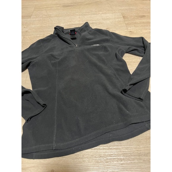 North Face Womens Pullover 1/4 Zip Black Longsleeve Size M Lightweight Polartec - Picture 6 of 10